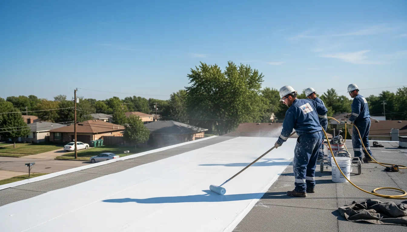 Commercial roof coating in Roans Prairie, TX near me